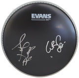 Tears for Fears Curt Smith & Roland Orzabal signed 10'' Drumhead COA proof auto STAR