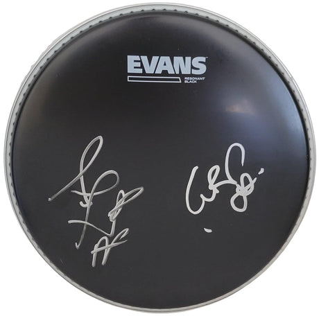 Tears for Fears Curt Smith & Roland Orzabal signed 10'' Drumhead COA proof auto STAR