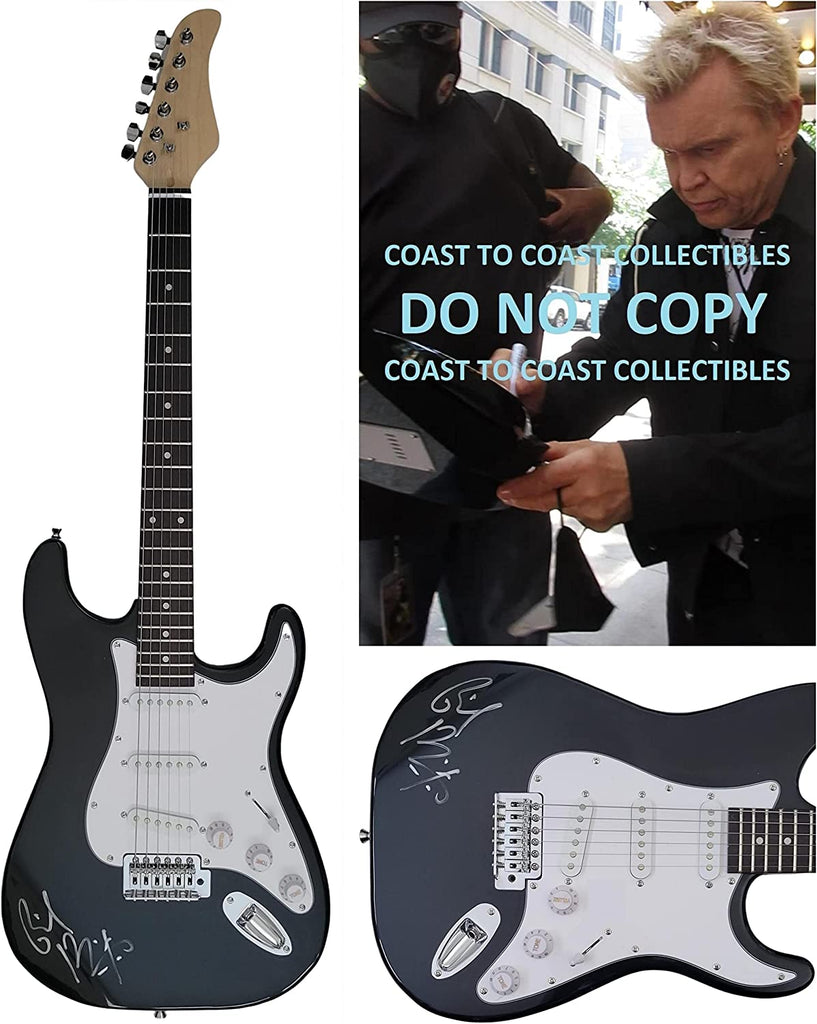 Billy Idol signed electric guitar Rebel Yell COA exact proof autographed star
