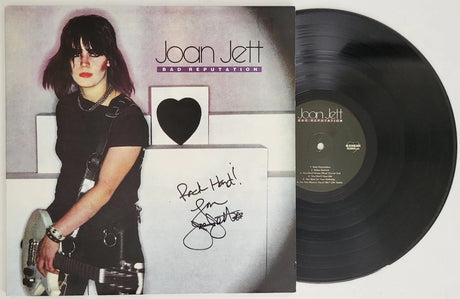 Joan Jett signed Bad Reputation album vinyl record exact proof COA autographed STAR