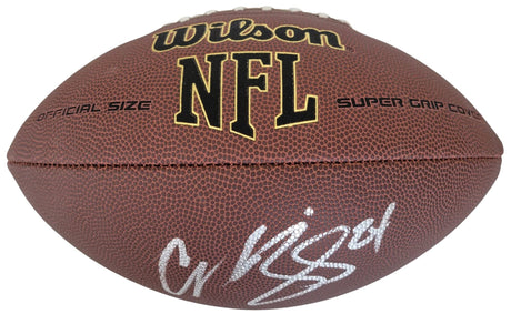 Champ Bailey Broncos Washington Bulldogs signed NFL football proof COA autographed