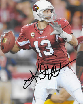 Kurt Warner Arizona Cardinals autographed football 8x10 photo proof COA