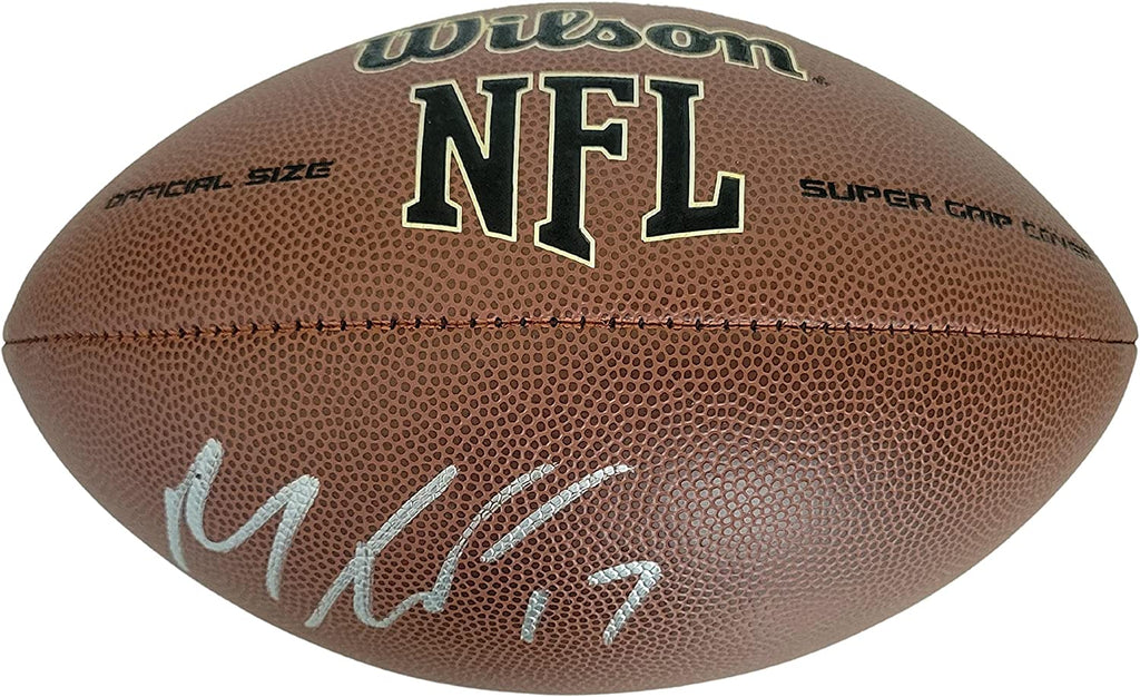 Mike Wallace Pittsburgh Steelers signed NFL football exact proof COA autographed