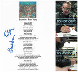 Dharma,Bloom signed Blue Oyster Cult Burnin For You Lyrics sheet COA Proof STAR