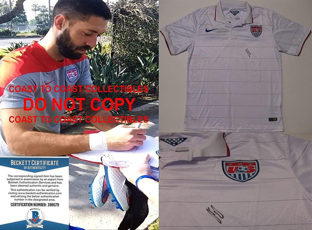 Clint Dempsey World Cup signed USA soccer jersey exact proof Beckett COA autographed