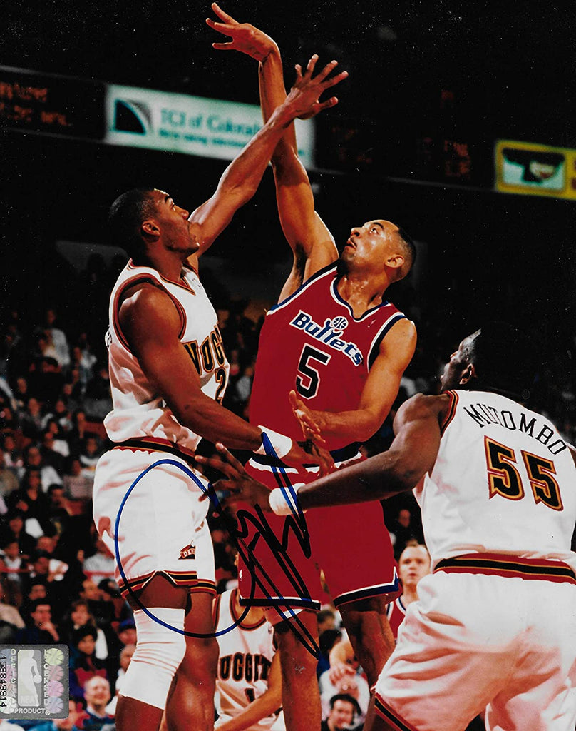 Juwan Howard signed Washington Bullets basketball 8x10 photo prrof COA