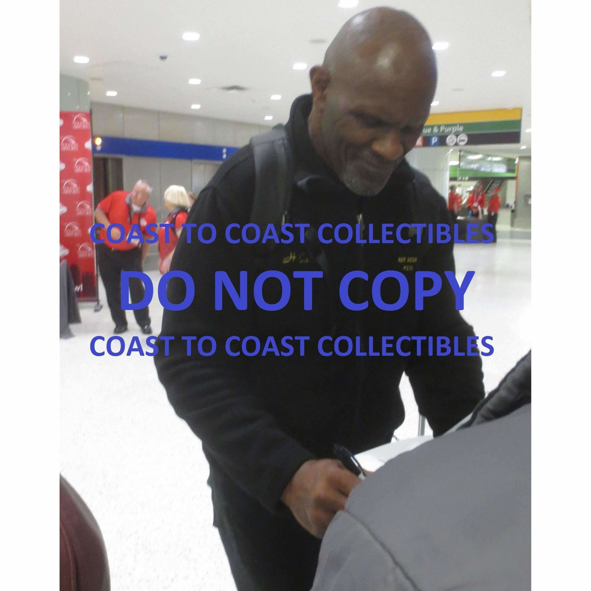 Harry Carson, New York Giants, Signed, Autographed, 8X10 Photo, a COA with the Proof Photo of Harry Signing Will Be Included,