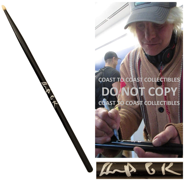 Steven Adler Guns N Roses drummer signed Drumstick COA proof autographed .GNR.