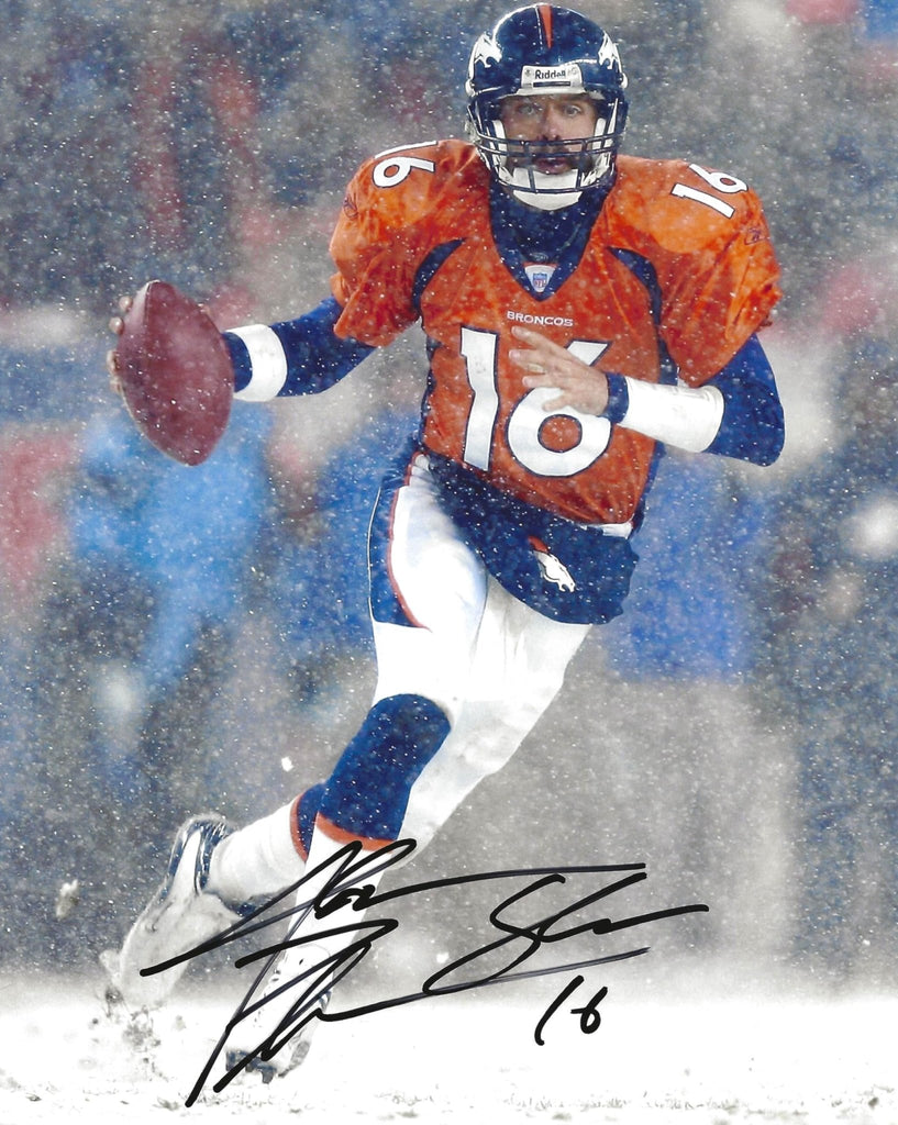 Jake Plummer signed Denver Broncos football 8x10 photo Proof COA autographed