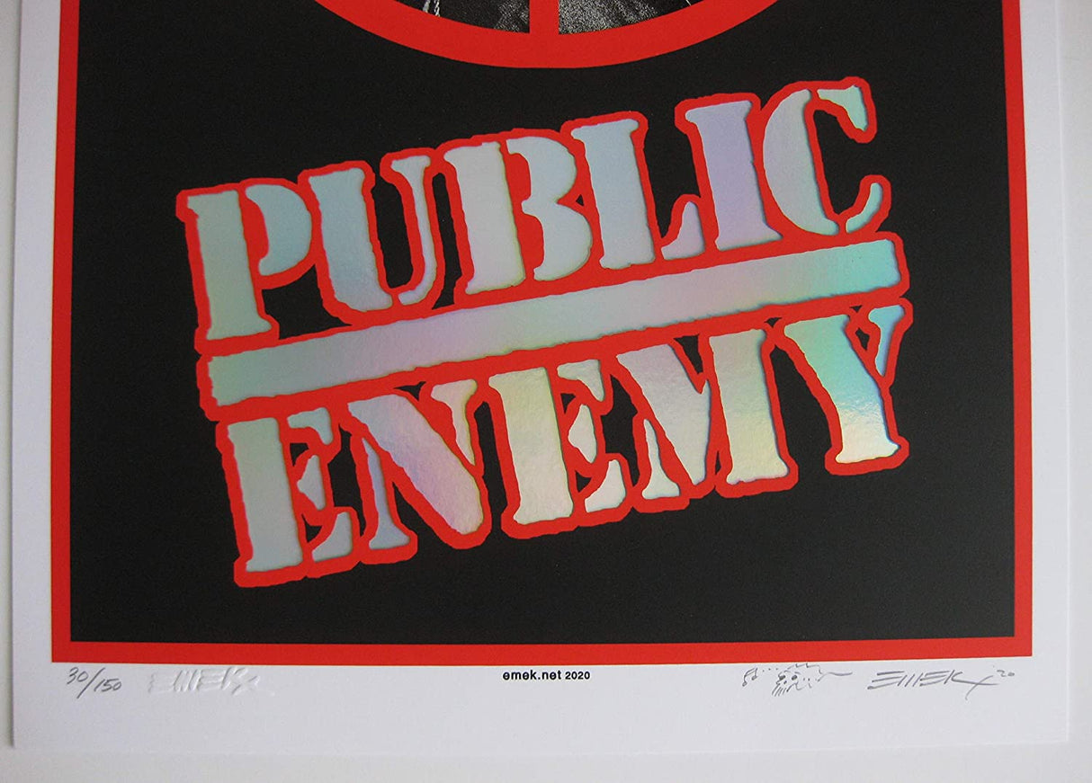 Public Enemy 2020 12x18 Emek poster foil with no date The Terrordome #30 of 150 STAR