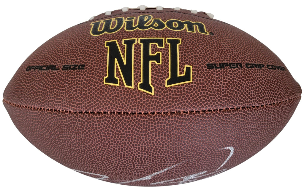 Vernon Davis SF 49ers Broncos Washington signed NFL football proof COA autographed