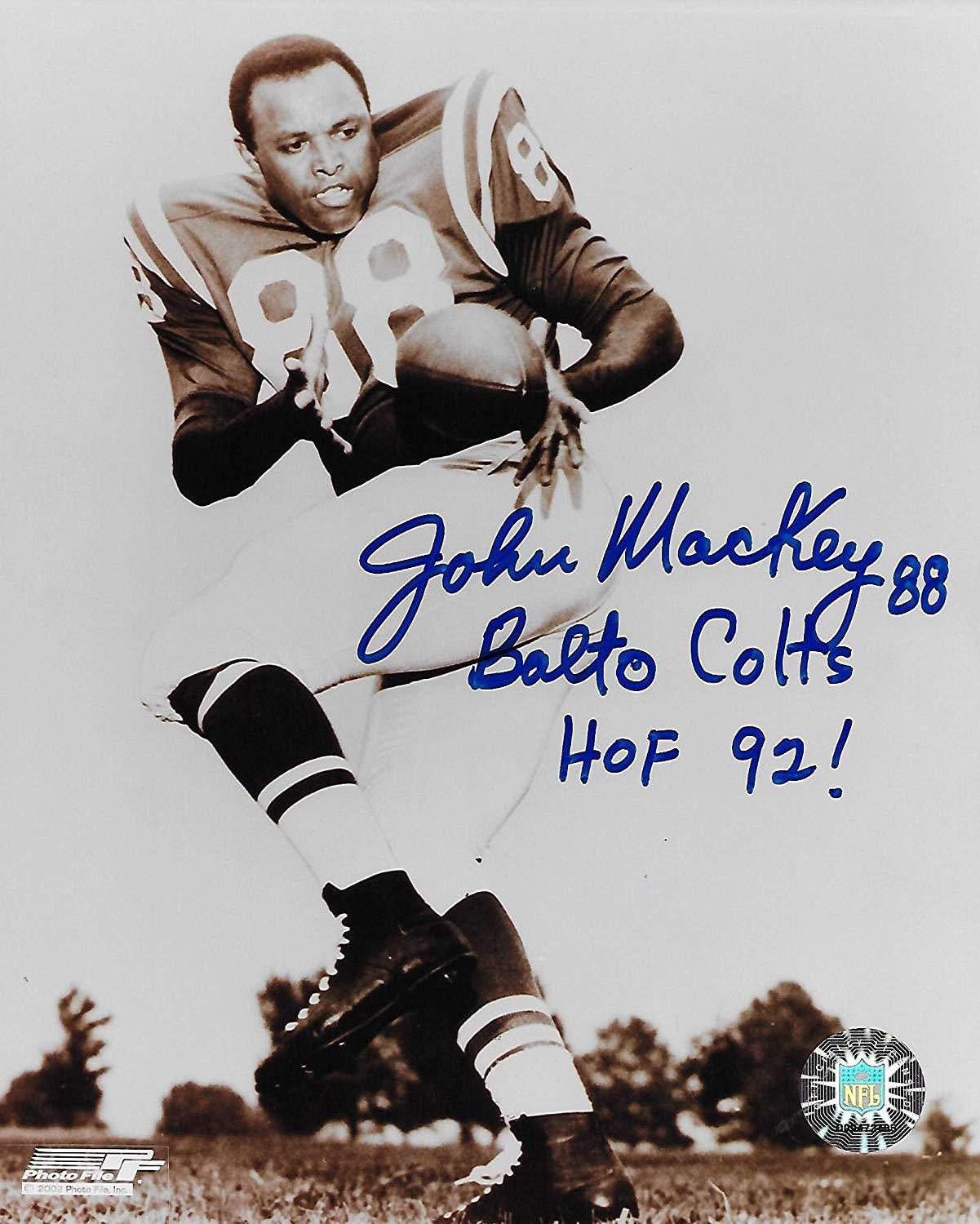 John Mackey Baltimore Colts signed autographed, 8x10 Photo, COA will be included.