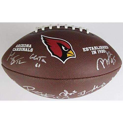 2016-2017 Arizona Cardinals, Team, Signed, Autographed, NFL Logo Football,