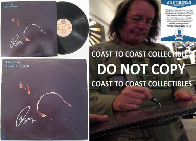 Todd Rundgren signed Healing Album vinyl record Proof Beckett COA STAR autographed