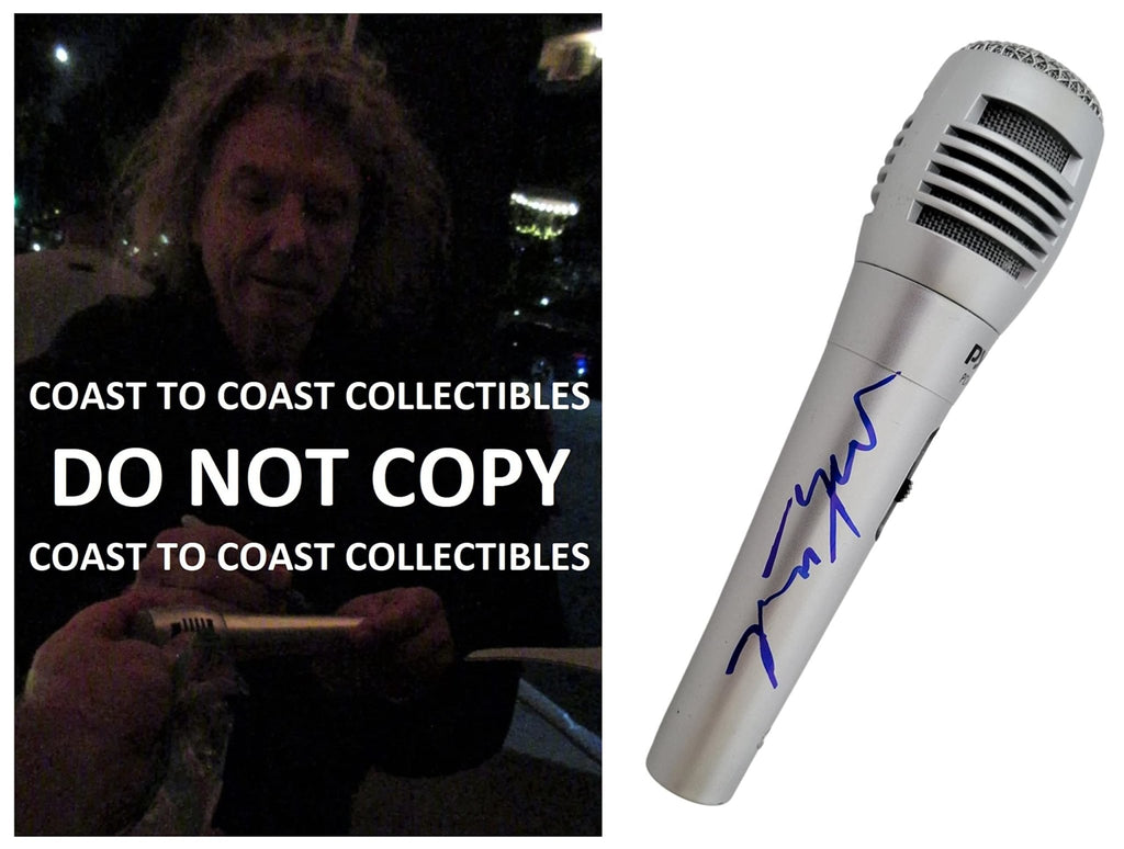 Jerry Harrison Talking Heads signed microphone autographed mic COA exact proof Star
