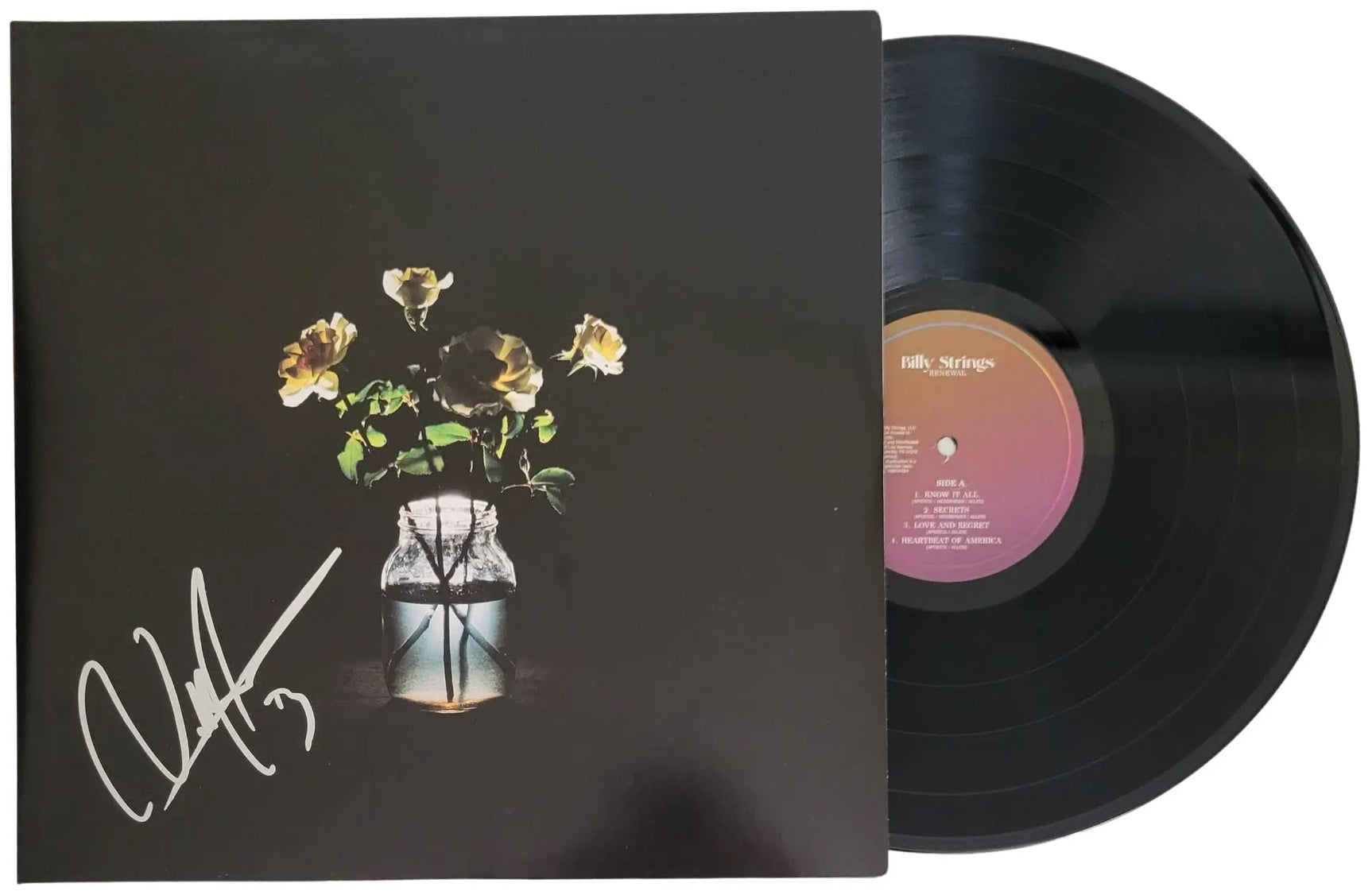 Billy String signed Renewal album vinyl record COA exact proof autographed Star