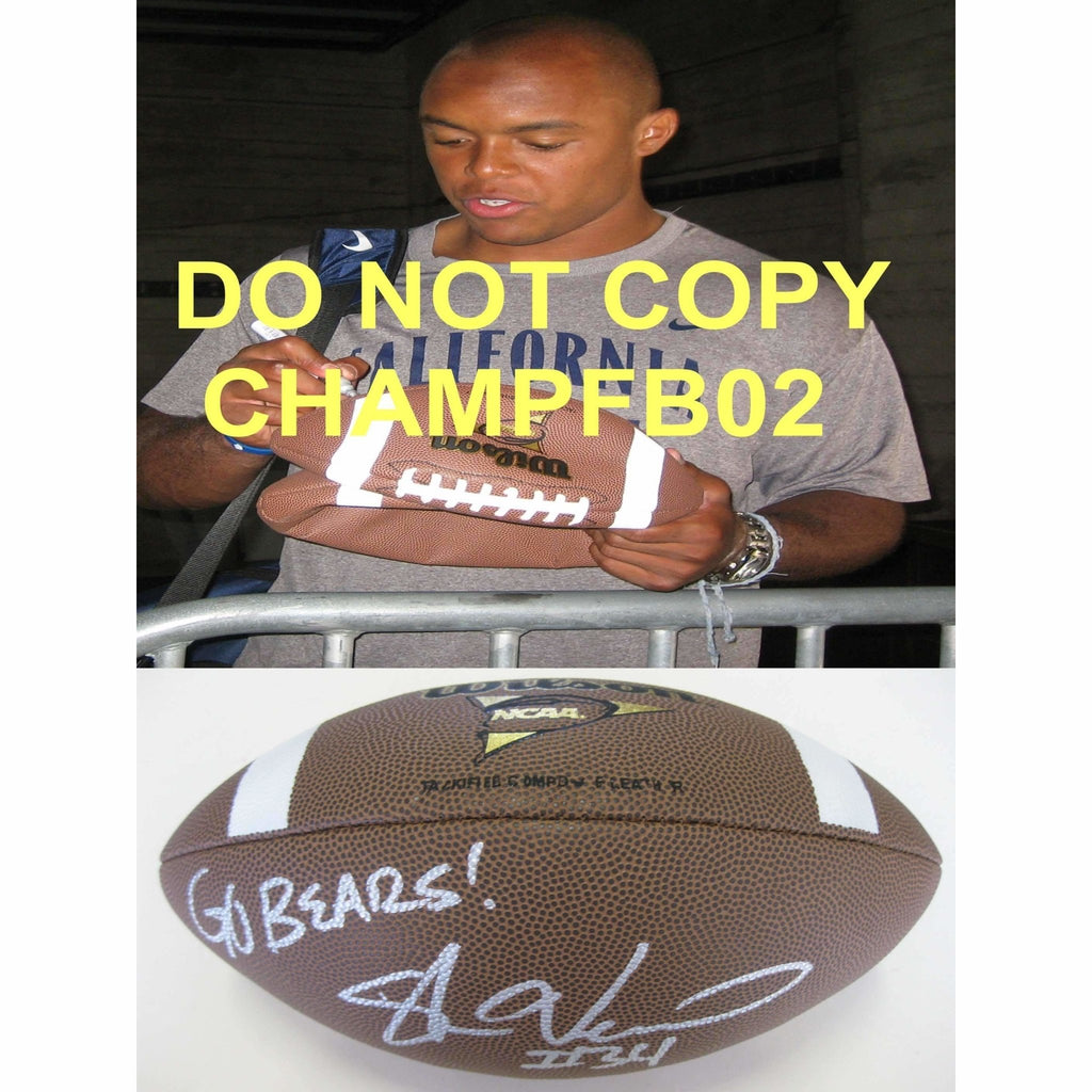 Shane Vereen, California Bears, Cal, New England Patriots, Signed, Autographed, Ncaa Football, a Coa with the Proof Photo of Shane Signing Will Be Included