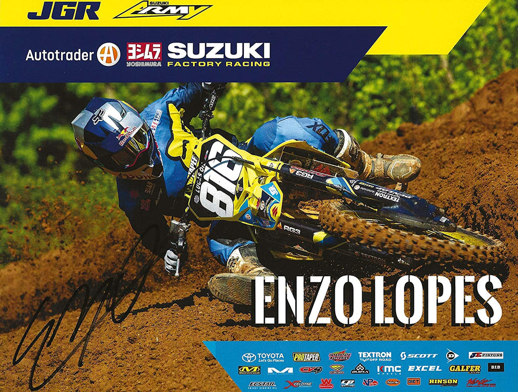 Enzo Lopes Supercross Motocross autographed 7.5x10 photo poster COA.