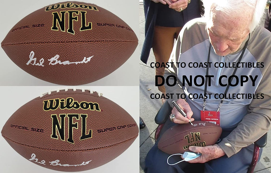 Gil Brandt HOF Dallas Cowboys signed NFL football COA exact proof autographed