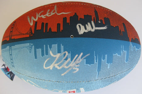 2018 England National 7's team signed, autographed San Francisco World Cup Rugby logo ball & Proof