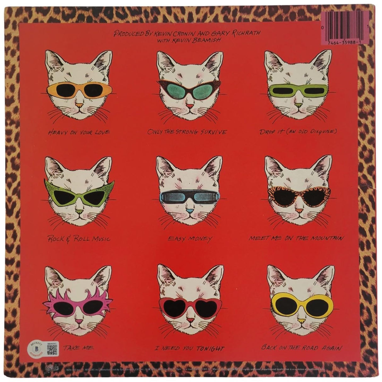 REO Speedwagon Signed Nine Lives Album Proof COA Autographed Vinyl Record