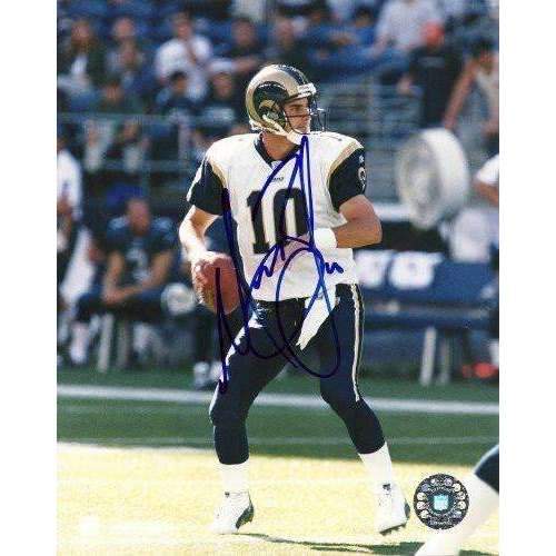 Marc Bulger, St Louis Rams, West Virginia, Signed, Autographed, 8x10 Photo, Coa, Rare Hard Photo to Find