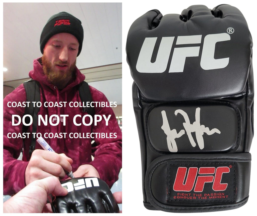Joe Pyfer Signed UFC Glove MMA COA Exact Proof Autographed Mixed Martial Artist.