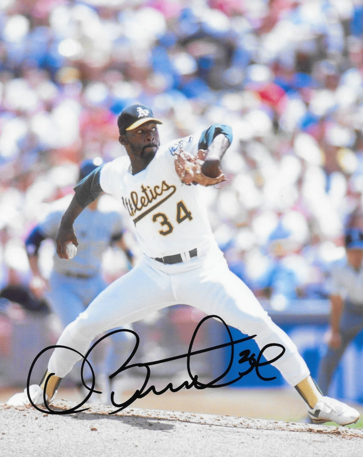 Dave Stewart signed Oakland A's baseball 8x10 photo COA proof autographed.