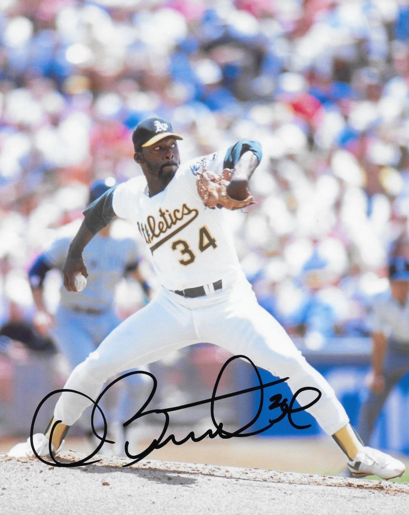 Dave Stewart signed Oakland A's baseball 8x10 photo COA proof autographed.