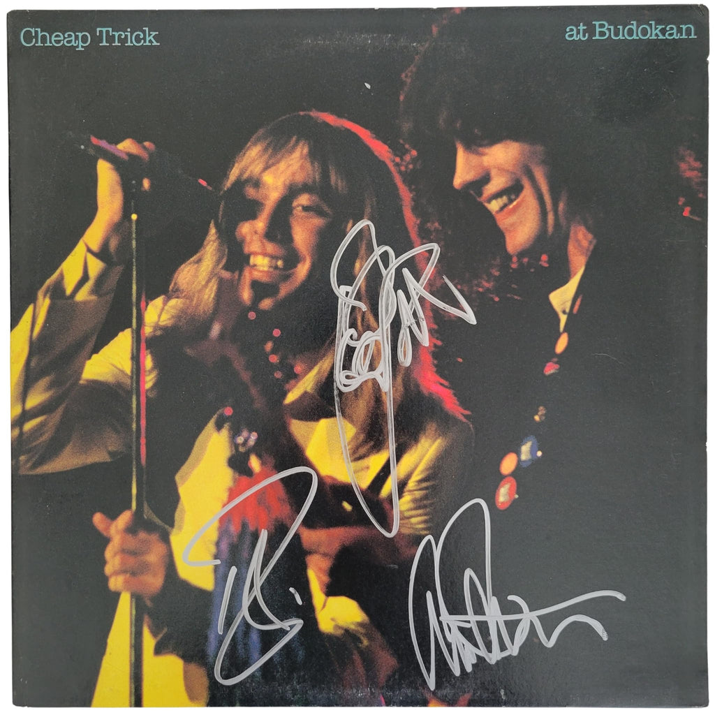 Cheap Trick band signed at Budokan album Vinyl COA proof Robin Zander,Rick Nielsen,Tom Peterson star