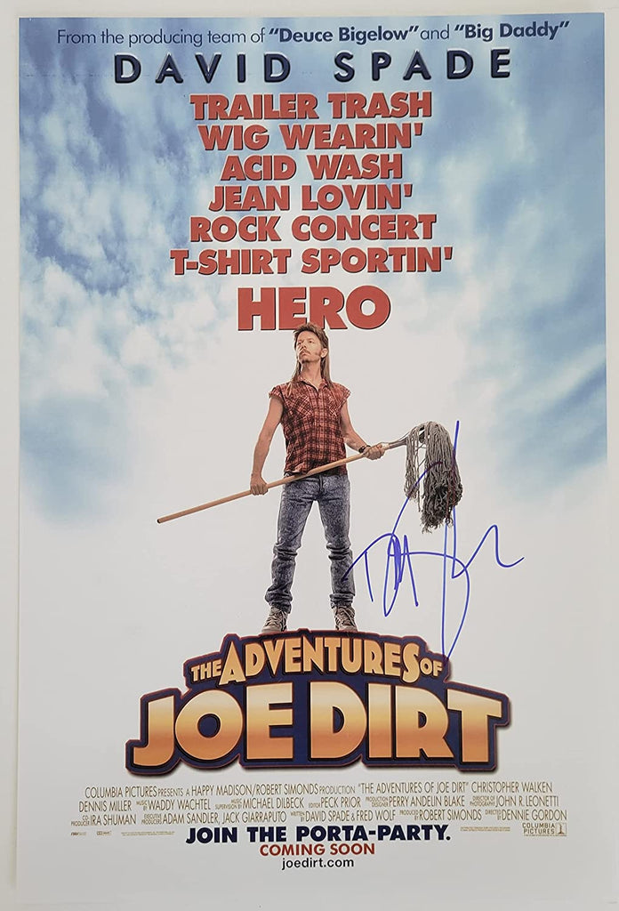 David Spade signed Joe Dirt 12x18 poster photo COA exact Proof autographed STAR