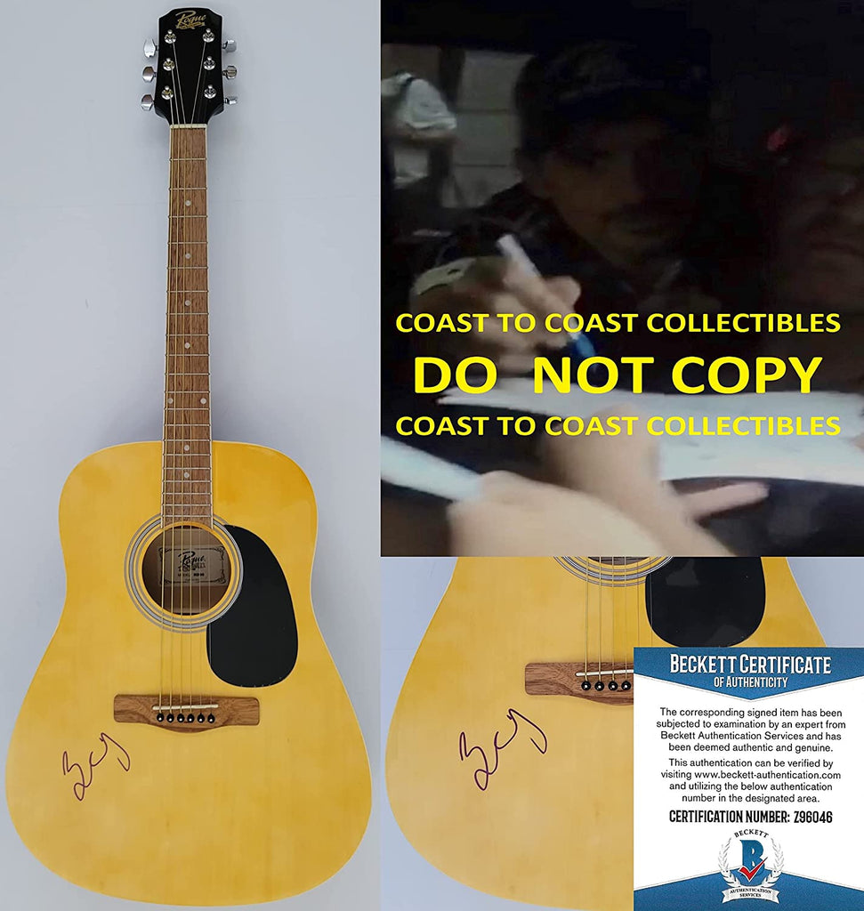 Brad Paisley country music star signed acoustic guitar proof Beckett COA star autograph