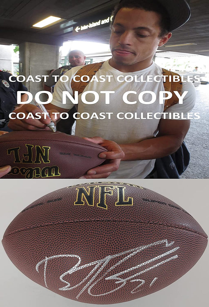 Brent Grimes Tampa Bay Bucs Falcons Dolphins signed autographed football proof