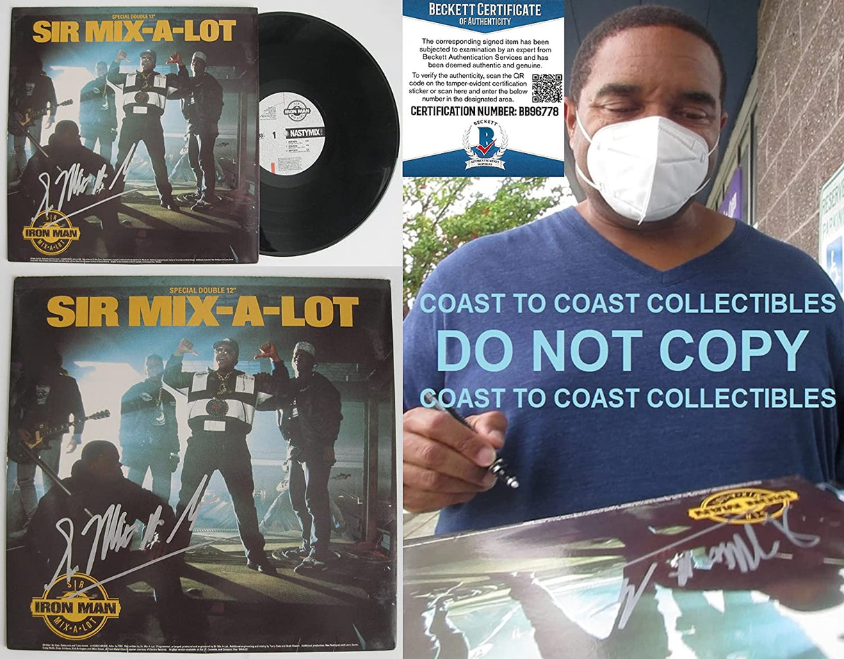 Sir Mix A Lot signed autographed Iron Man album vinyl record proof Beckett COA STAR