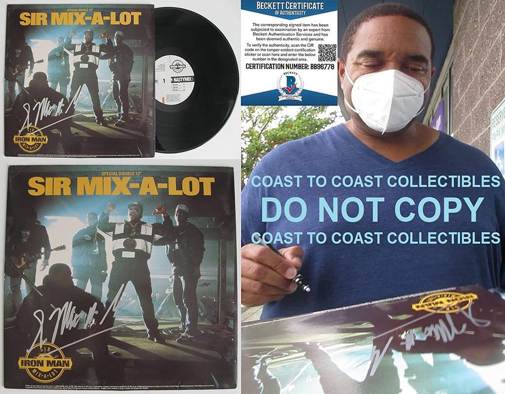 Sir Mix A Lot signed autographed Iron Man album vinyl record proof Beckett COA STAR