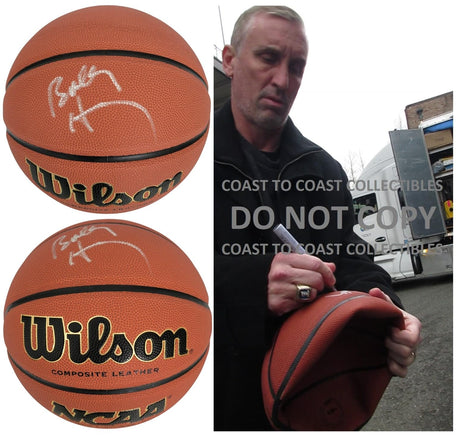 Bobby Hurley Signed Basketball COA Proof Duke Blue Devils ASU Sun Devil Autographed