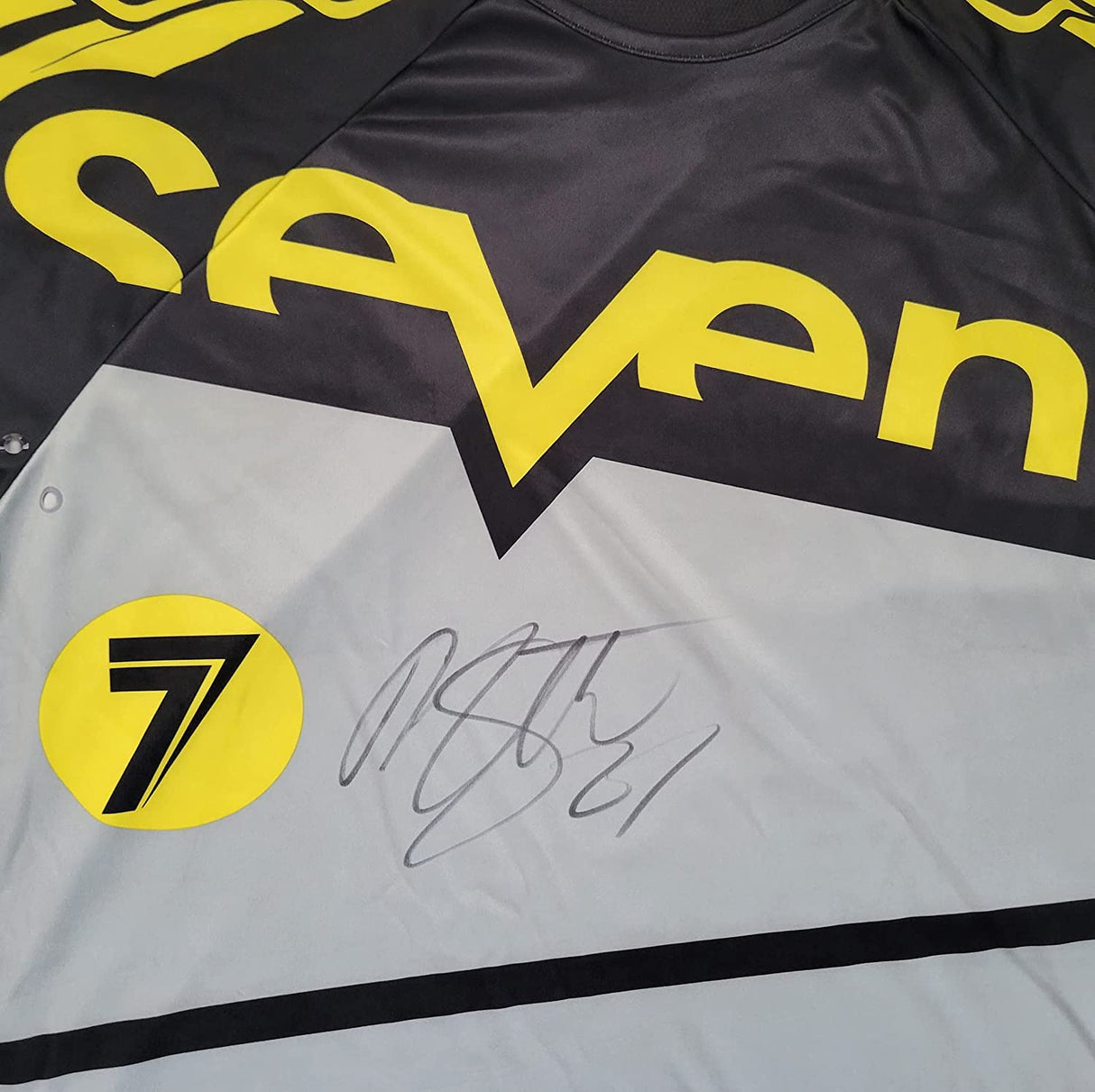 Malcolm Stewart Supercross Motocross signed Seven Jersey proof COA. autographed