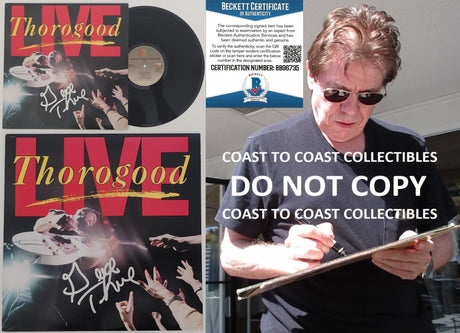 George Thorogood signed autographed Thorogood Live album vinyl proof Beckett COA star