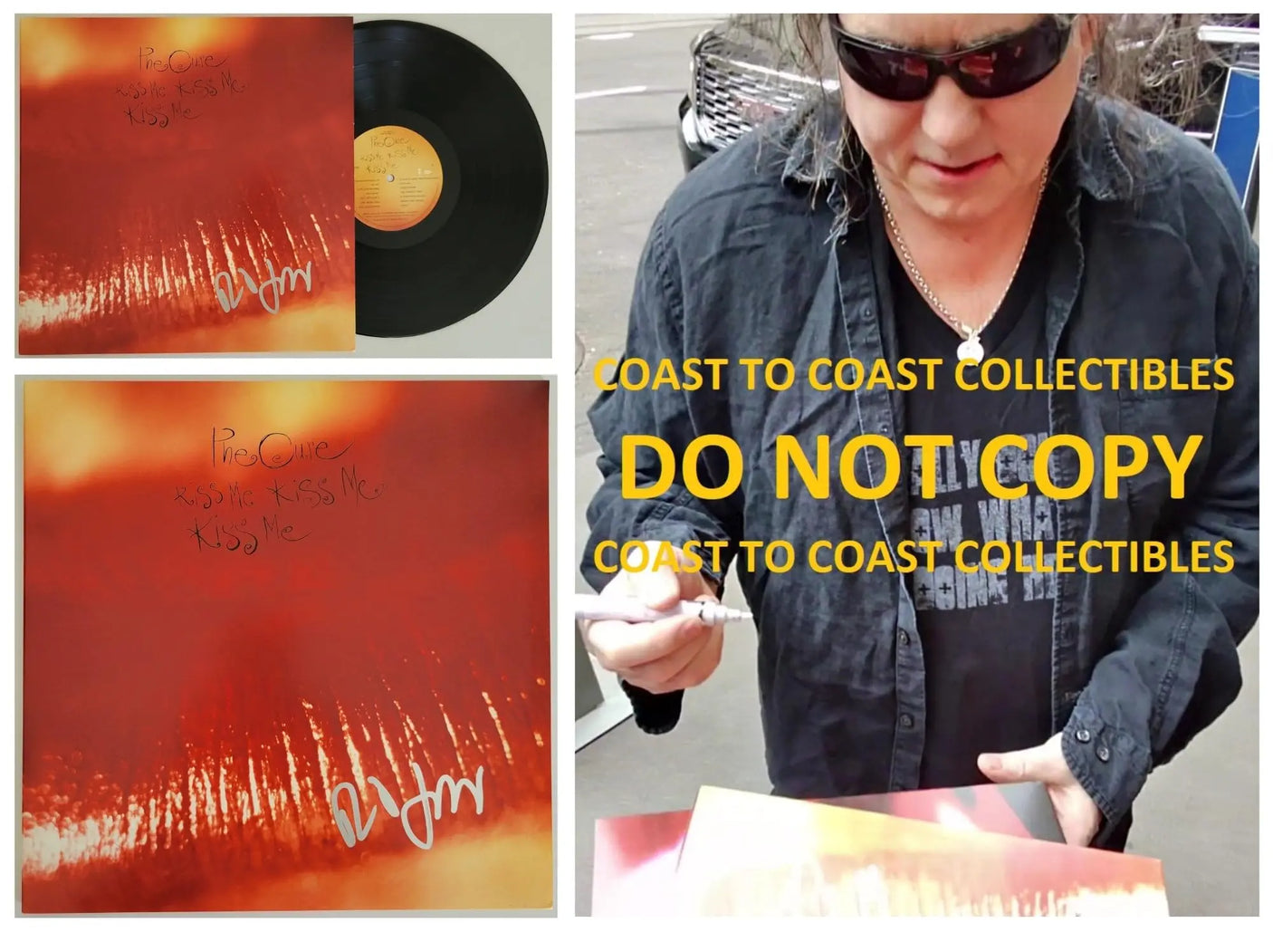 Robert Smith signed The Cure Kiss Me, Kiss Me, Kiss Me album, Vinyl Record COA proof Star