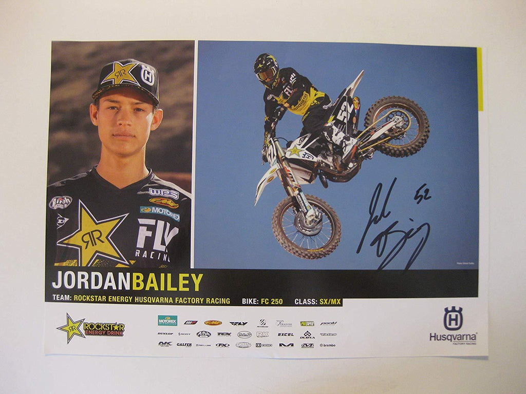 Jordan Bailey, supercross, motocross, signed, autographed, 11x17 poster, COA Will be included