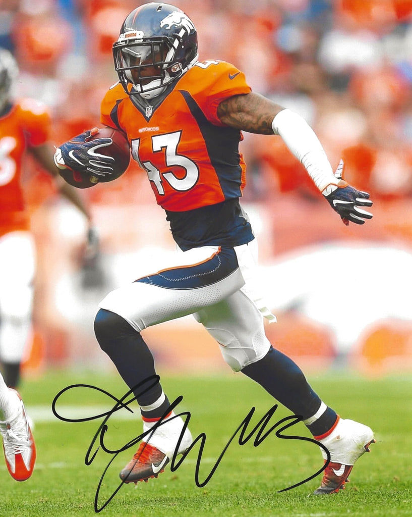 TJ Ward signed Denver Broncos 8x10 football photo COA Proof autographed.