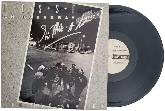 Sir Mix A Lot signed Posse on Broadway album vinyl record COA proof autographed STAR