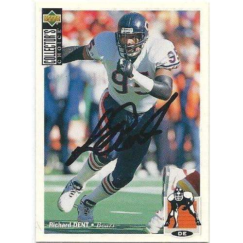 1994, Richard Dent, Chicago Bears, Signed, Autographed, Upper Deck Football Card, Card # 151,