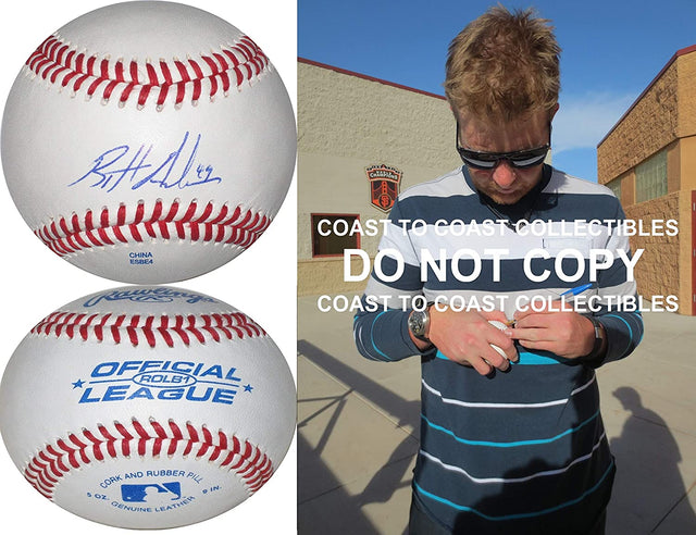 Brett Anderson Brewers Oakland A's Dodgers signed autographed baseball COA Proof