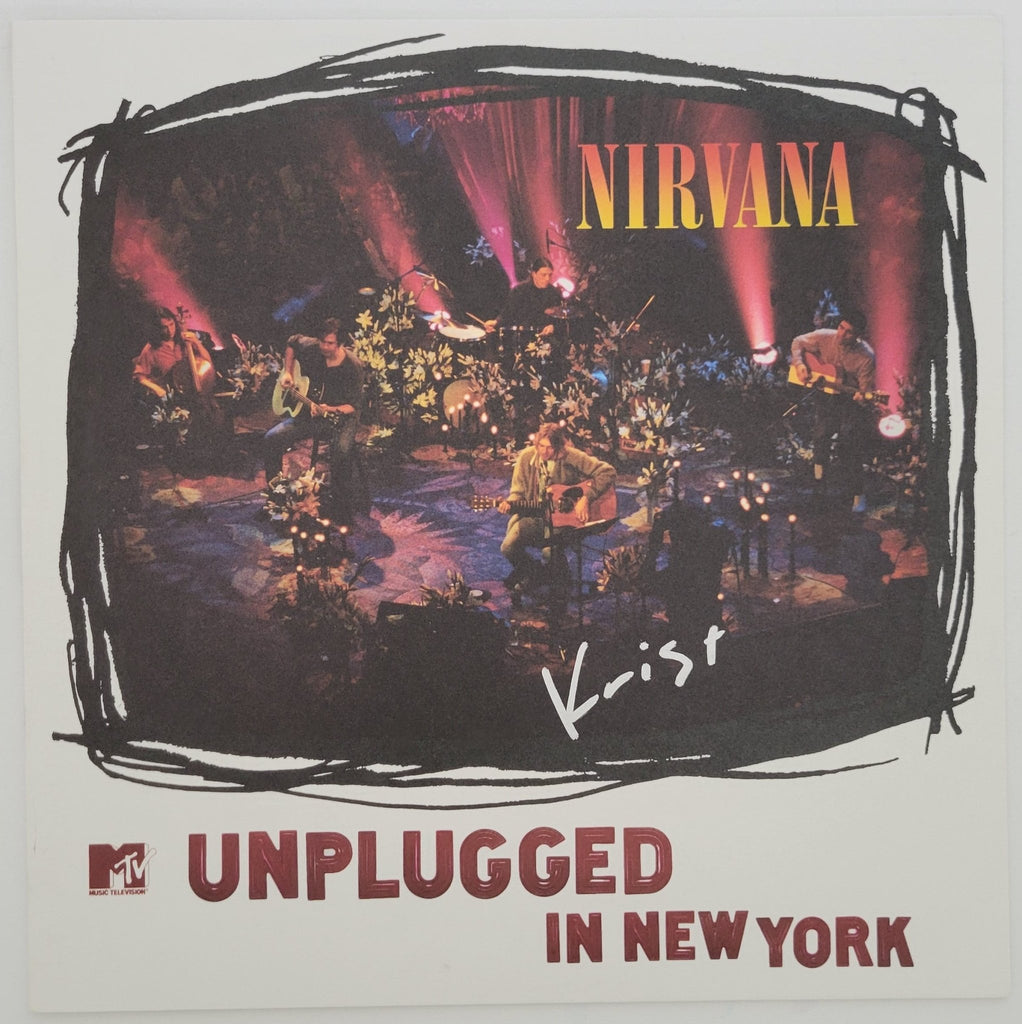 Krist Novoselic signed Nirvana Unplugged album, vinyl COA proof autographed STAR