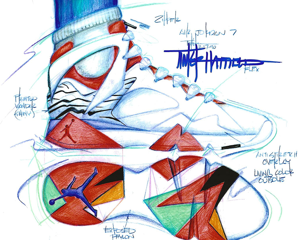 Tinker Hatfield signed Nike Air Jordan 8x10 photo COA exact proof autograph STAR