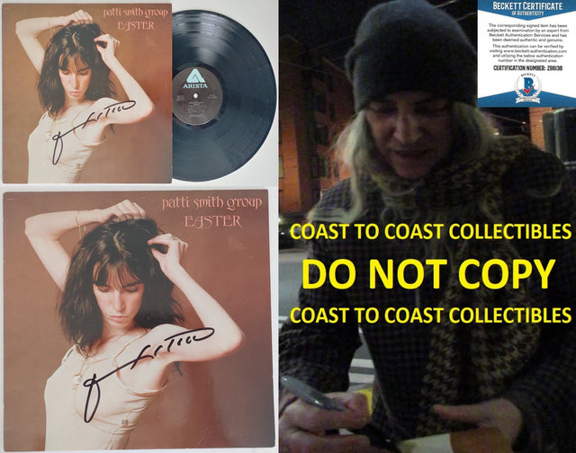 Patti Smith autographed Easter album vinyl record exact proof Beckett COA STAR