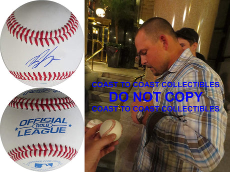 Billy Butler Kansas City Royals A's Yankees signed autographed baseball proof