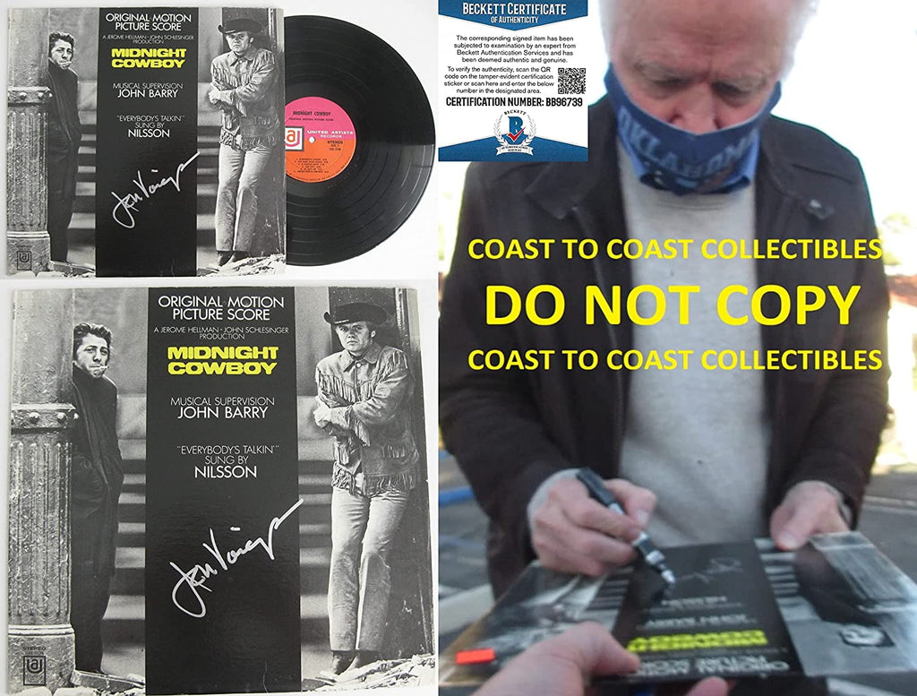 Jon Voight signed autographed Midnight Cowboy album vinyl record proof Beckett STAR