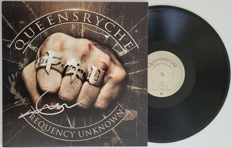 Geoff Tate signed Queesryche Frequency Unknown album, vinyl COA proof autograph STAR